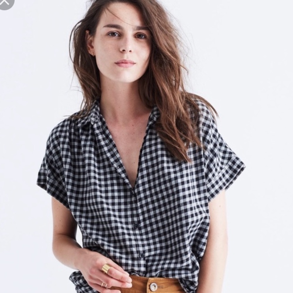 Madewell “central” red gingham shirt